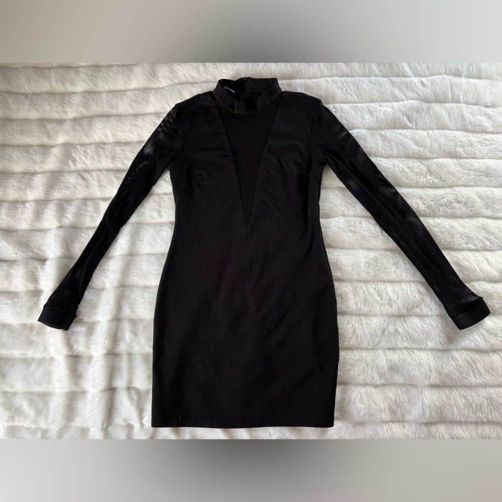 Elegant Black Long Sleeve Dress